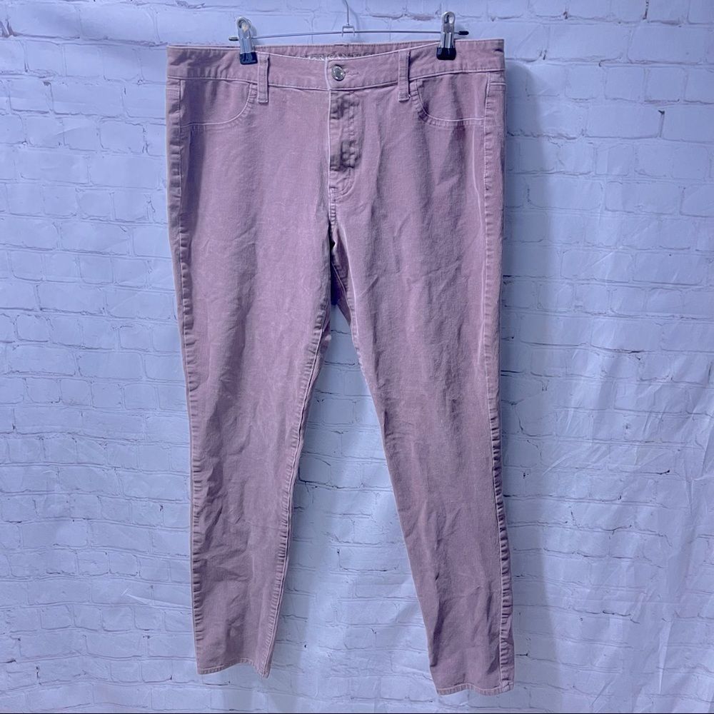 AEO Courdoroy pink super stretch jegging
